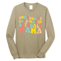 Somebody's Loudmouth Softball Mama Funny Mom Mother's Day Long Sleeve Shirt