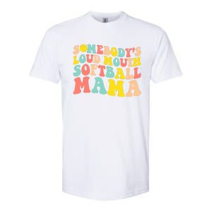 Somebody's Loudmouth Softball Mama Funny Mom Mother's Day Softstyle CVC T-Shirt