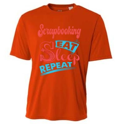 Scrapbooking Lovers Scrapbooking Eat Sleep Repeat Gift Cooling Performance Crew T-Shirt