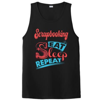 Scrapbooking Lovers Scrapbooking Eat Sleep Repeat Gift PosiCharge Competitor Tank