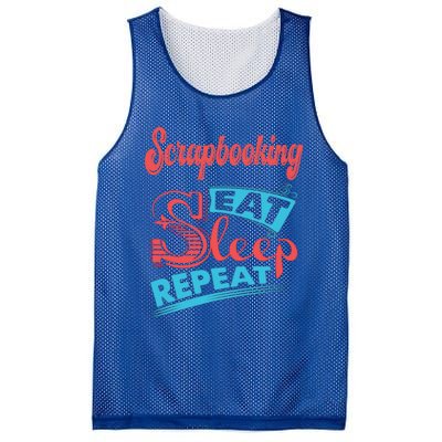 Scrapbooking Lovers Scrapbooking Eat Sleep Repeat Gift Mesh Reversible Basketball Jersey Tank