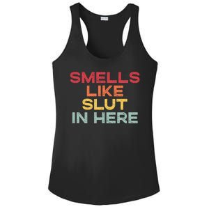 Smells Like Slut In Here Funny Ladies PosiCharge Competitor Racerback Tank