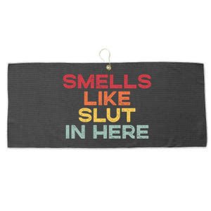 Smells Like Slut In Here Funny Large Microfiber Waffle Golf Towel