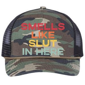 Smells Like Slut In Here Funny Retro Rope Trucker Hat Cap