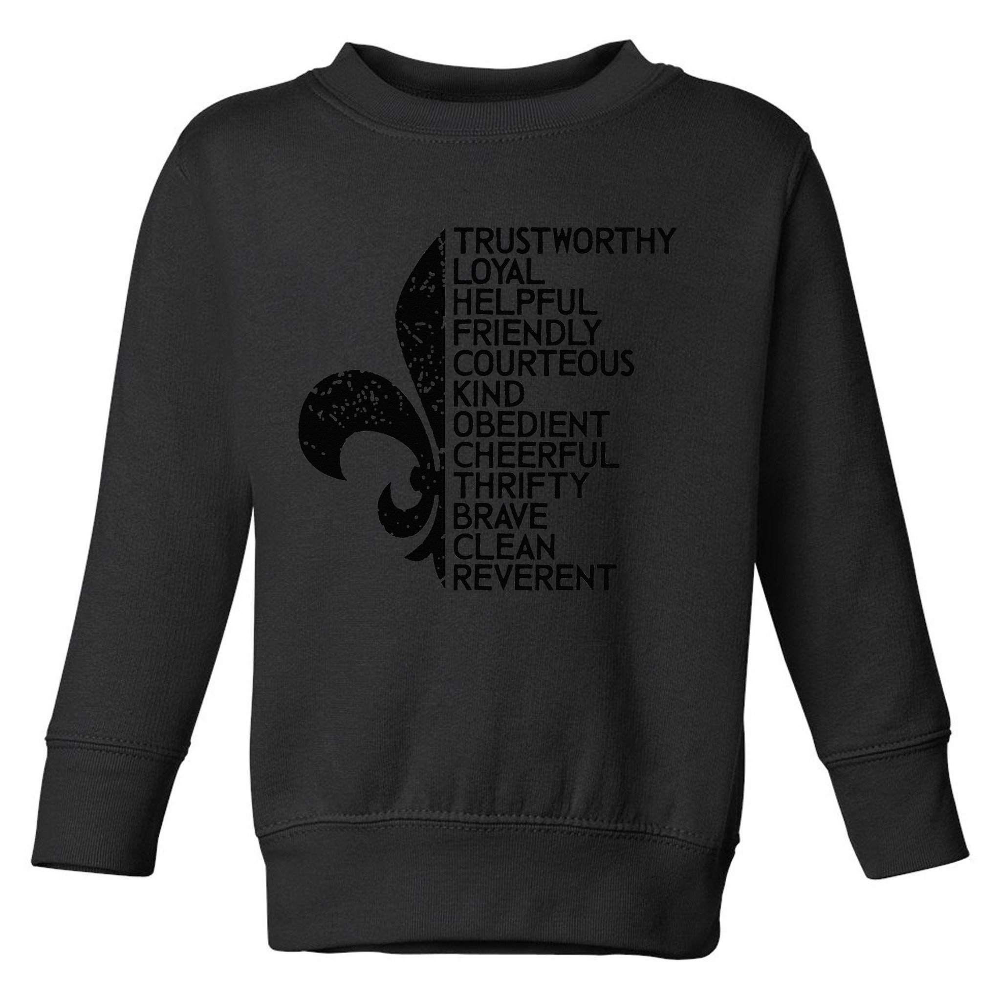Scout Law Scouting Traits Funny Boy Summer Vacation Toddler Sweatshirt