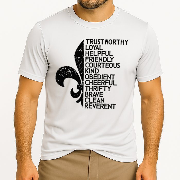 Scout Law Scouting Traits Funny Boy Summer Vacation Cooling Performance Crew T-Shirt
