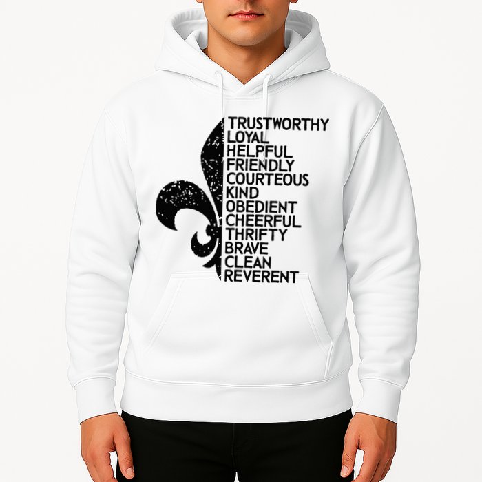 Scout Law Scouting Traits Funny Boy Summer Vacation Hoodie
