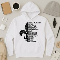 Scout Law Scouting Traits Funny Boy Summer Vacation Hoodie