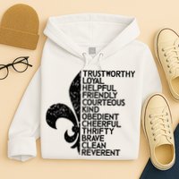 Scout Law Scouting Traits Funny Boy Summer Vacation Hoodie