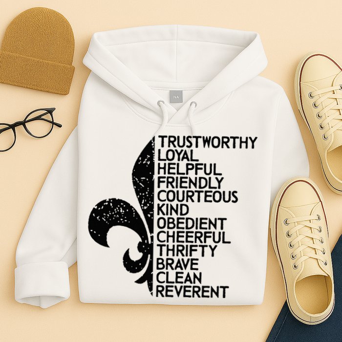 Scout Law Scouting Traits Funny Boy Summer Vacation Hoodie