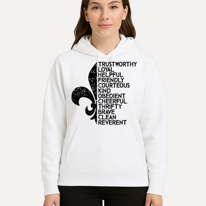 Scout Law Scouting Traits Funny Boy Summer Vacation Hoodie