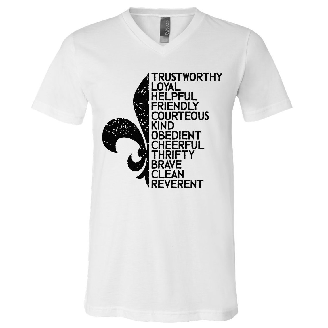 Scout Law Scouting Traits Funny Boy Summer Vacation V-Neck T-Shirt