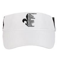 Scout Law Scouting Traits Funny Boy Summer Vacation Adult Drive Performance Visor