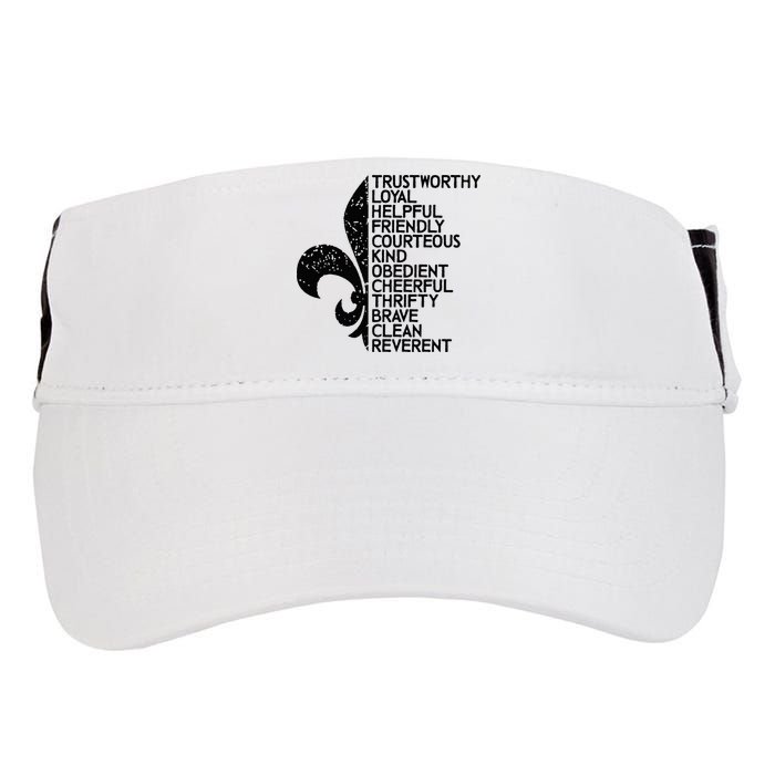 Scout Law Scouting Traits Funny Boy Summer Vacation Adult Drive Performance Visor