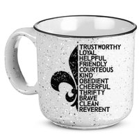 Scout Law Scouting Traits Funny Boy Summer Vacation 15oz Campfire Ceramic Mug