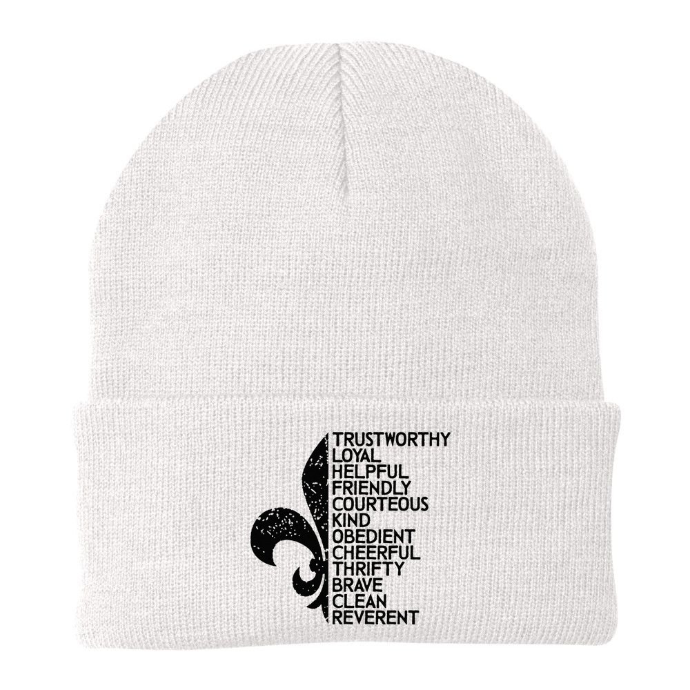 Scout Law Scouting Traits Funny Boy Summer Vacation Beanie