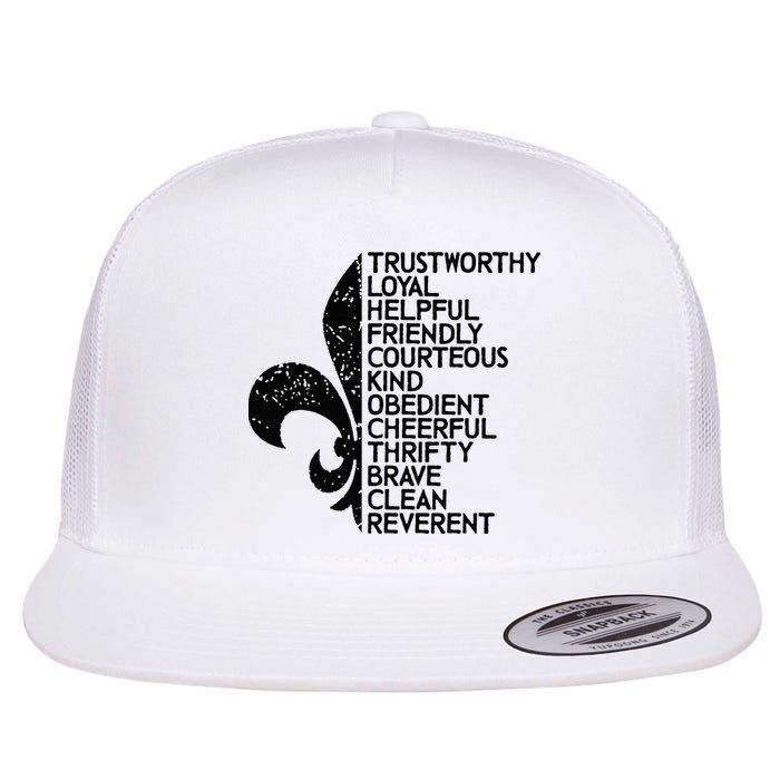 Scout Law Scouting Traits Funny Boy Summer Vacation Flat Bill Trucker Hat