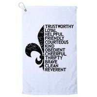 Scout Law Scouting Traits Funny Boy Summer Vacation Golf Towel