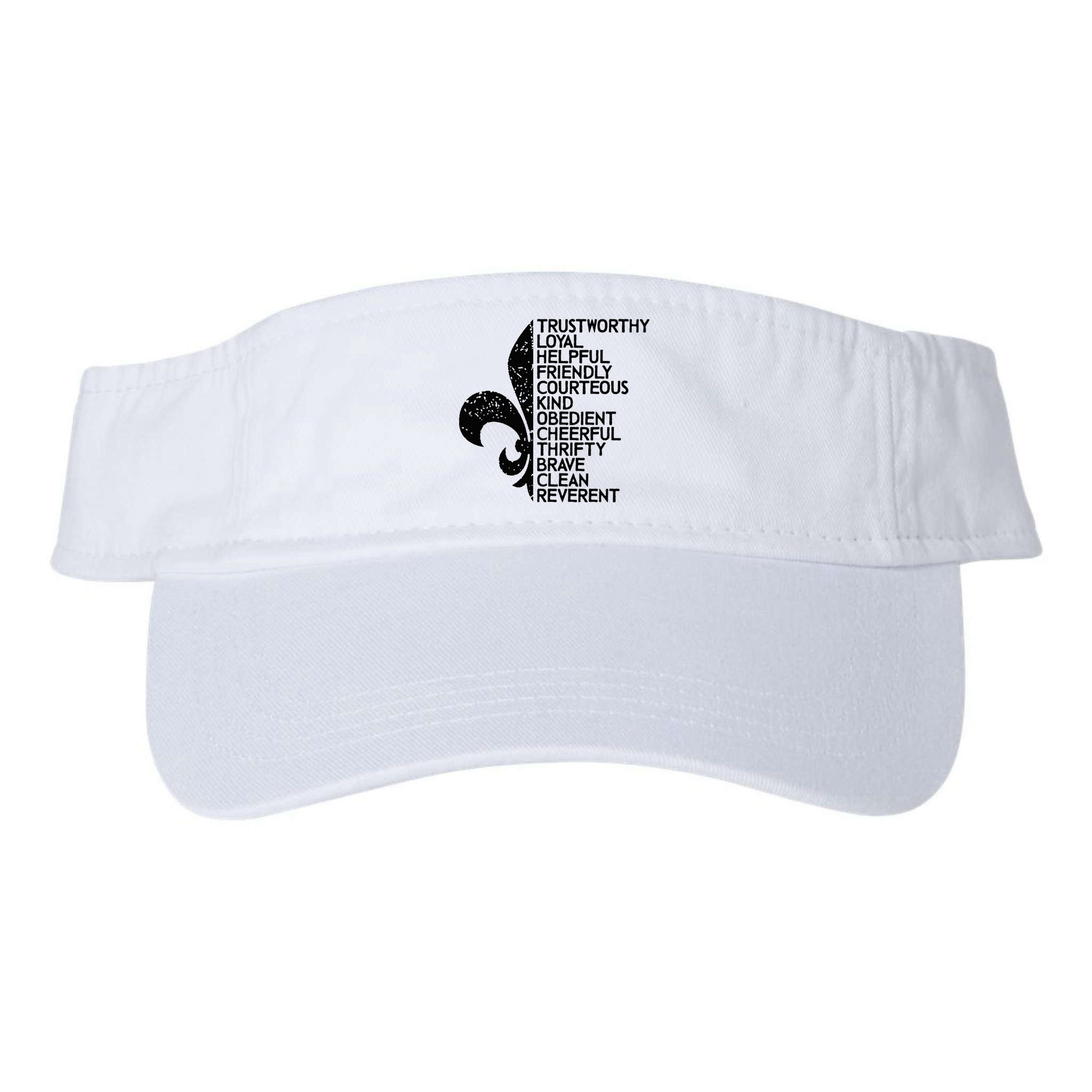 Scout Law Scouting Traits Funny Boy Summer Vacation Visor