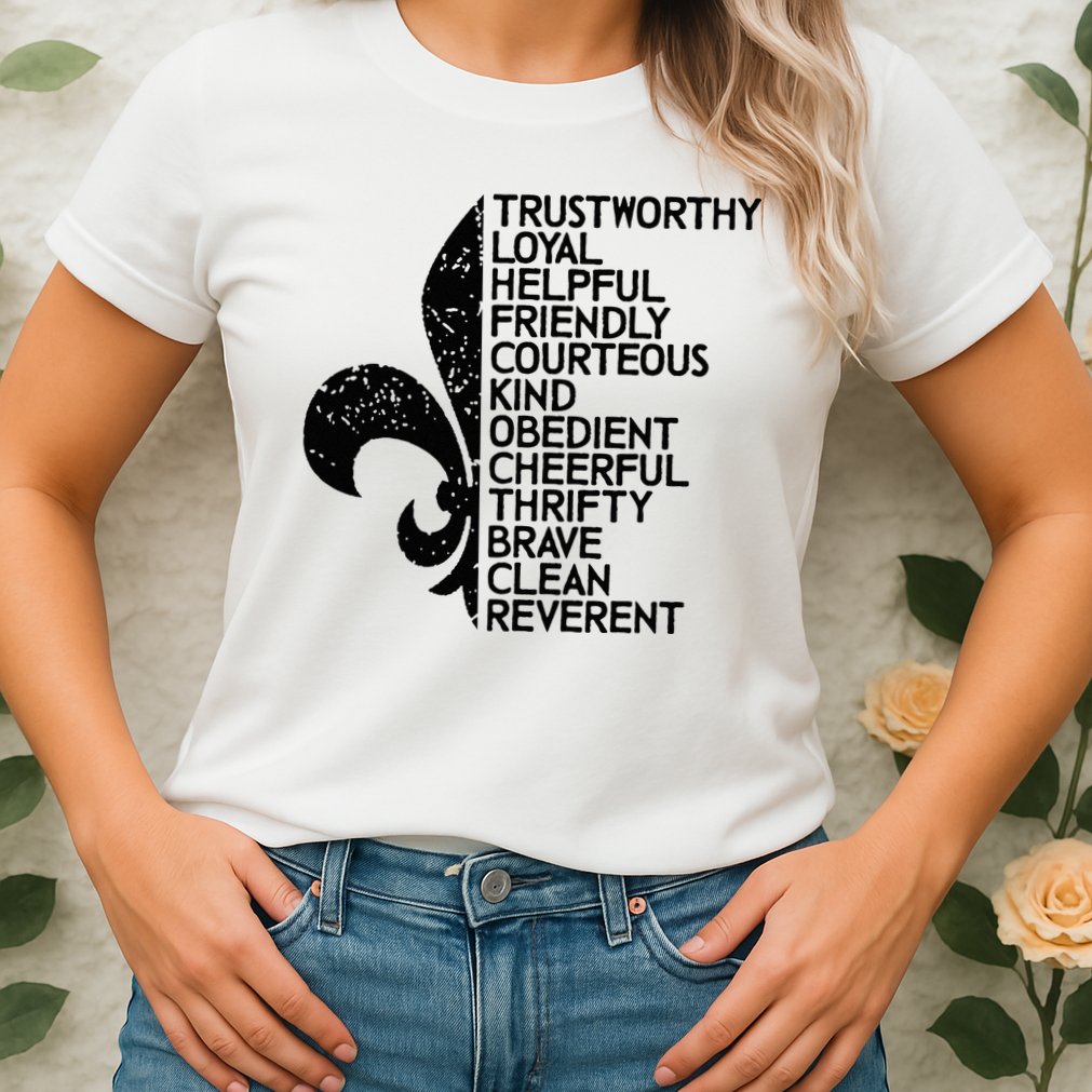 Scout Law Scouting Traits Funny Boy Summer Vacation Womens T-Shirt
