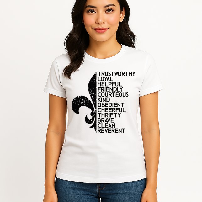 Scout Law Scouting Traits Funny Boy Summer Vacation Womens T-Shirt