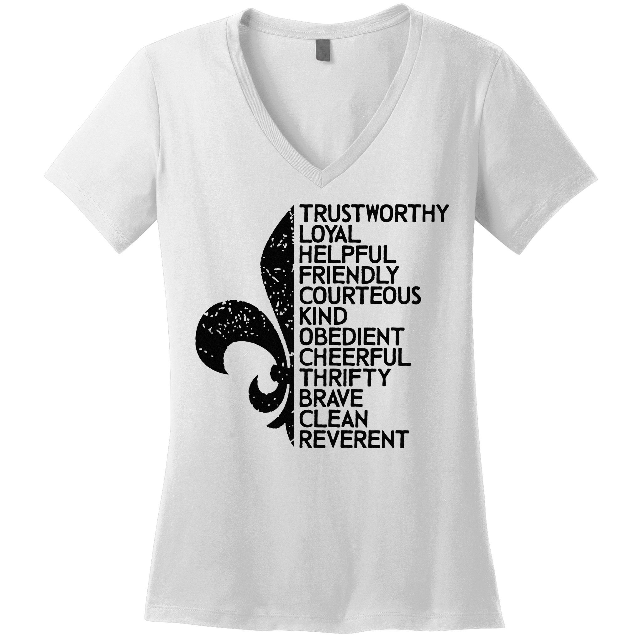 Scout Law Scouting Traits Funny Boy Summer Vacation Women's V-Neck T-Shirt