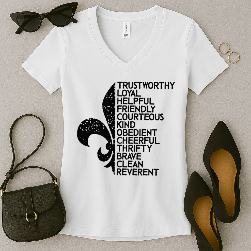 Scout Law Scouting Traits Funny Boy Summer Vacation Women's V-Neck T-Shirt
