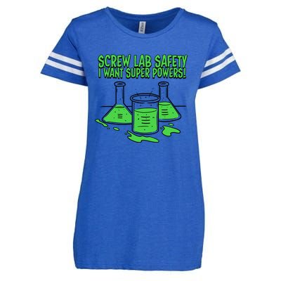 Screw Lab Safety I Want Superpowers Enza Ladies Jersey Football T-Shirt