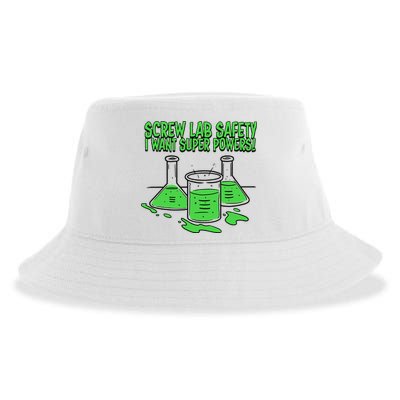 Screw Lab Safety I Want Superpowers Sustainable Bucket Hat