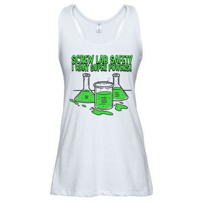 Screw Lab Safety I Want Superpowers Ladies Essential Flowy Tank
