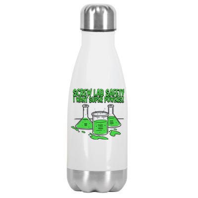 Screw Lab Safety I Want Superpowers Stainless Steel Insulated Water Bottle