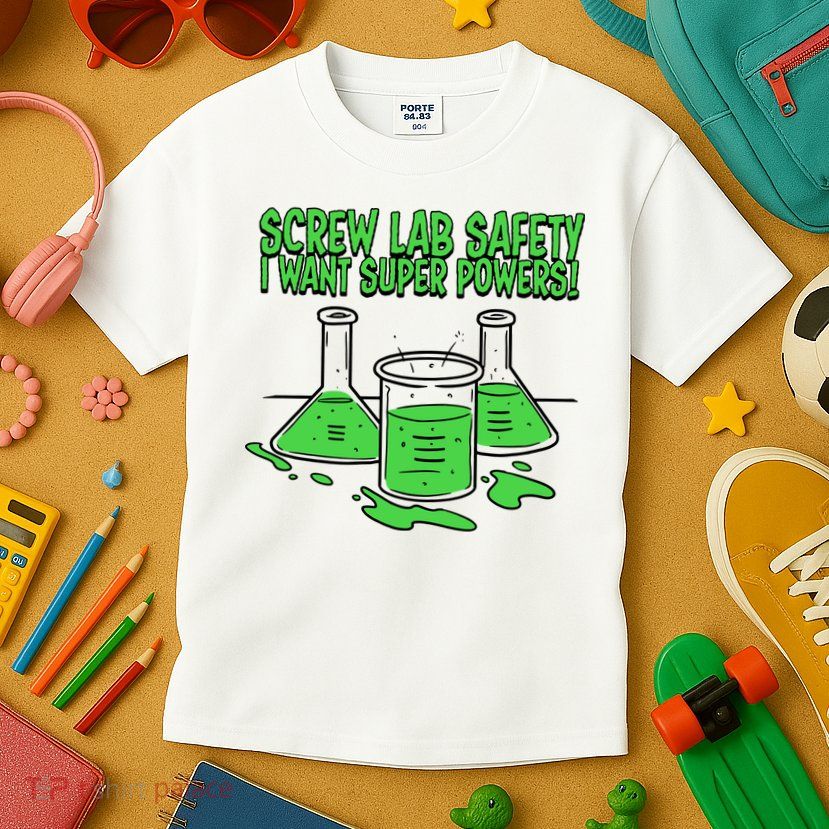 Screw Lab Safety I Want Superpowers Kids T-Shirt