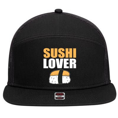 Sushi Lover Sushi Lover Gift 7 Panel Mesh Trucker Snapback Hat