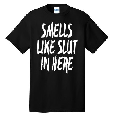 Smells Like Slut In Here Swinger Adult Humor Gift Tall T-Shirt