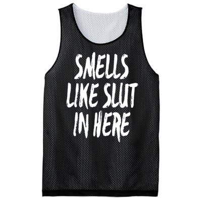 Smells Like Slut In Here Swinger Adult Humor Gift Mesh Reversible Basketball Jersey Tank