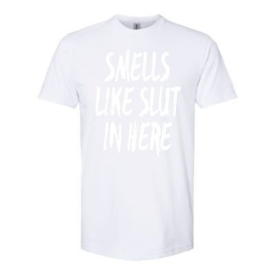 Smells Like Slut In Here Swinger Adult Humor Gift Softstyle CVC T-Shirt