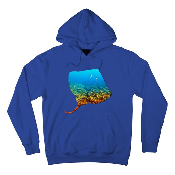 Stingray Lovers Silhouette Earth Day And Ocean Week Gift Hoodie