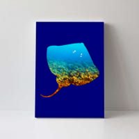 Stingray Lovers Silhouette Earth Day And Ocean Week Gift Canvas