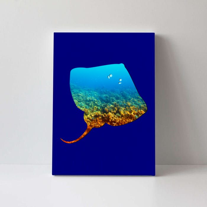 Stingray Lovers Silhouette Earth Day And Ocean Week Gift Canvas