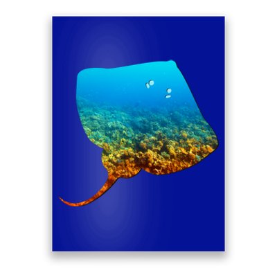 Stingray Lovers Silhouette Earth Day And Ocean Week Gift Poster