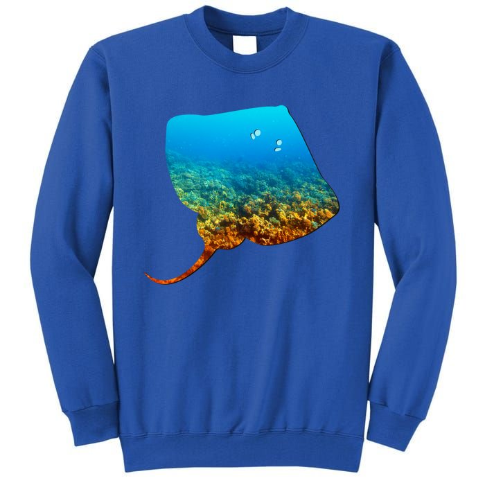 Stingray Lovers Silhouette Earth Day And Ocean Week Gift Tall Sweatshirt