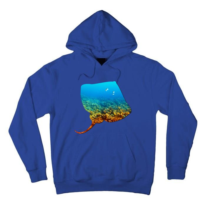 Stingray Lovers Silhouette Earth Day And Ocean Week Gift Tall Hoodie