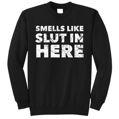 Smells Like Slut In Here Offensive Funny Adult Humor Sweatshirt