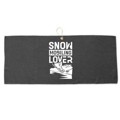 Snowmobiling Lover Snowmobiles Snowmobile Driver Rider Gift Large Microfiber Waffle Golf Towel