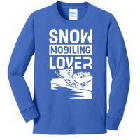 Snowmobiling Lover Snowmobiles Snowmobile Driver Rider Gift Kids Long Sleeve Shirt