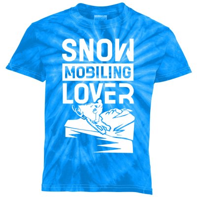 Snowmobiling Lover Snowmobiles Snowmobile Driver Rider Gift Kids Tie-Dye T-Shirt