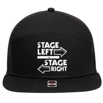 Stage Left Stage Right Actor Actress Theater Acting 7 Panel Mesh Trucker Snapback Hat