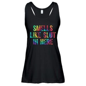 Smells Like Slut In Here Tie Dye Offensive Funny Adult Humor Ladies Essential Flowy Tank