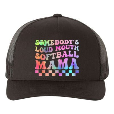 Somebody's Loudmouth Softball Mama Funny Yupoong Adult 5-Panel Trucker Hat