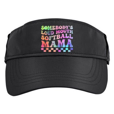 Somebody's Loudmouth Softball Mama Funny Adult Drive Performance Visor